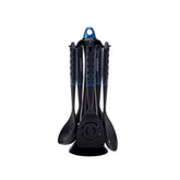 Karaca Diamond Blue 6Pcs Stand Service Set Spatula 31cm – Colander 34cm – Pasta Spoon 31.5cm – Serving Spoon 31.5cm – Ladle 31.5cm – Stand 40cm |  153.03.06.834